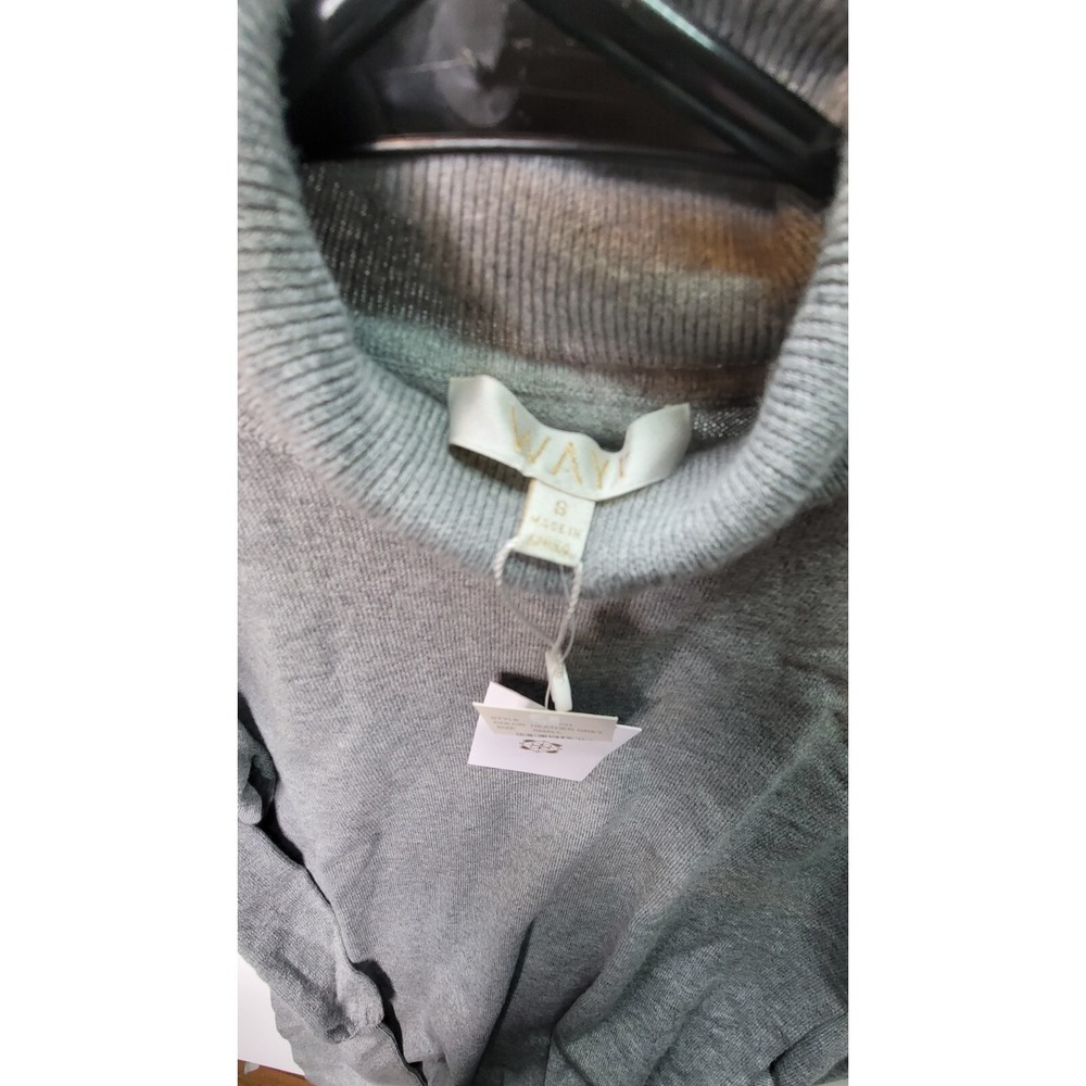 Wayf Morela Turtleneck Dress Womens Sz S Gray Long Sleeve Sweater Mini Cozy NEW - Picture 3 of 5